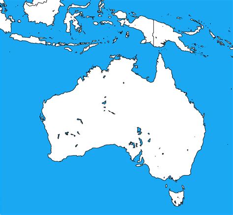 blank map of australia and indonesia